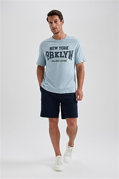 DeFacto Erkek Regular Fit Bisiklet Yaka Tişört
