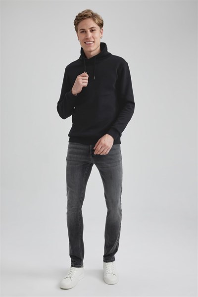 DeFacto Erkek Regular Fit Şal Yaka Sweatshirt