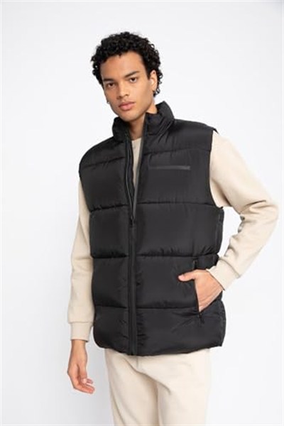 DeFacto Erkek Slim Fit Dik Yaka Yelek Yelek