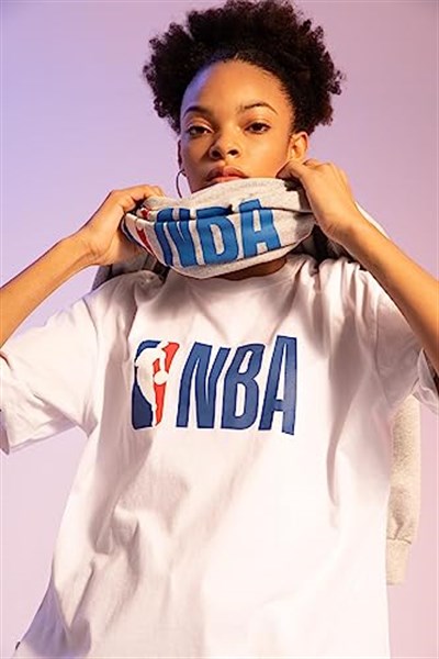 DeFacto Kadın DeFactoFit NBA Wordmark Oversize Fit Bisiklet Yaka Baskılı Kısa Kollu Tişört