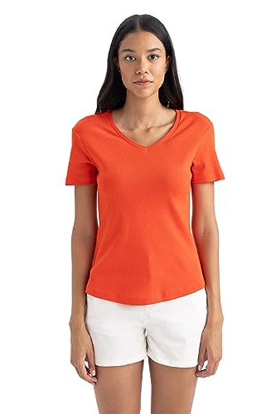 DeFacto Kadın Slim Fit Kısa Kollu Tişört