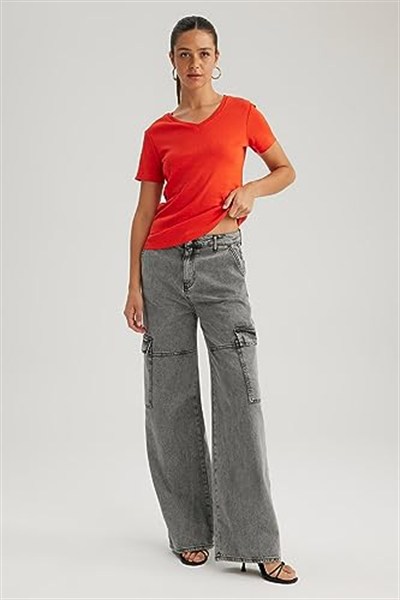 DeFacto Kadın Slim Fit Kısa Kollu Tişört