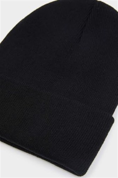 DeFacto Triko Bere Siyah, Standart, R7545AZ23WN, Siyah-BK27, Kadın
