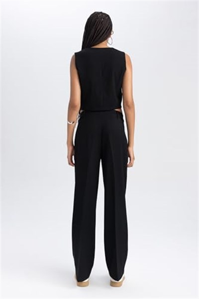 DeFacto Wide Leg Pantolon Siyah