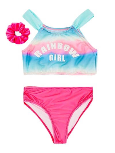 Degrade baskılı kız çocuk bikini takım DEGRADE 5-6 Yaş