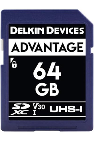 Delkin Devices Cihazlar 64GB Advantage SDXC UHS-I (V30) Hafıza Kartı (DDSDW63364GB) - Seçenekler: 64GB, 128GB