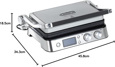 DeLonghi CGH1020D Tost Makinesi, Multigrill Izgara Özellikli, 2000W, ‎45.8 x 34.3 x 18.5 cm, Paslanmaz Çelik