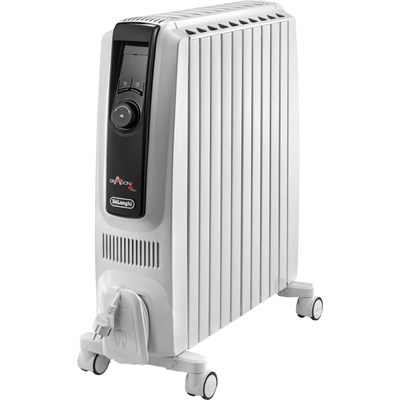 DeLonghi Dragon 4 Pro TRDX41025E radyatör, klasik yağlı radyatör, 3 güç kademeli, 24 saat zamanlayıcı, antifriz ve eko fonksiyonu, güvenlik termostatı, 2500 Watt, beyaz