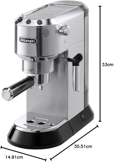 DeLonghi EC 680.R Dedica Espresso Makinesi (1350 Watt, 15 bar) Kırmızı EC.680.M