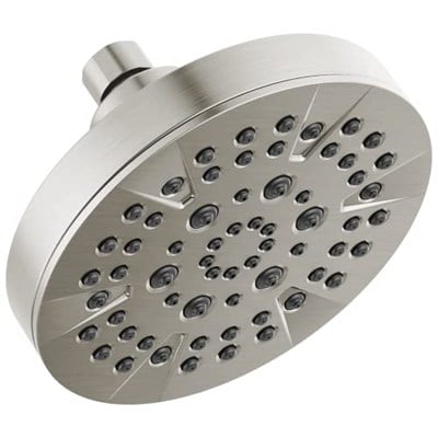 Delta -5-Sprey Fırçalanmış Nikel Duş Başlığı, Delta Duş Başlığı Fırçalanmış Nikel, Duş Başlıkları, 1,75 GPM Akış Hızı, Paslanmaz 52535-SS