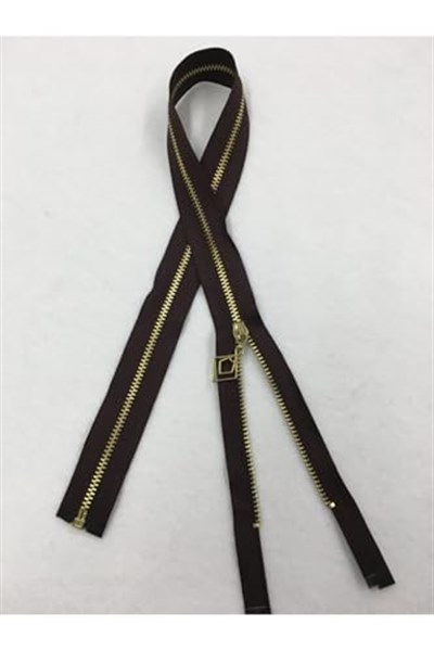 Demir Diş Mont Hırka Yelek Fermuarı 70 Cm Kahve, mk70