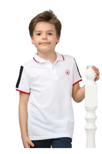 DEMOİSELLE ERKEK ÇOCUK POLO YAKA T-SHİRT beyaz 8 Yaş