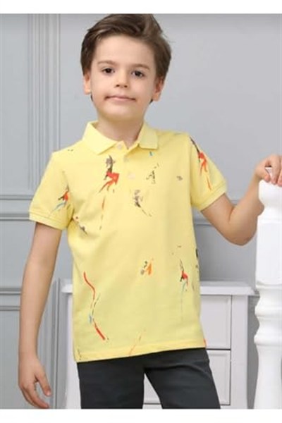 DEMOİSELLE ERKEK ÇOCUK POLO YAKA T-SHİRT -SARI 4-5 Yaş
