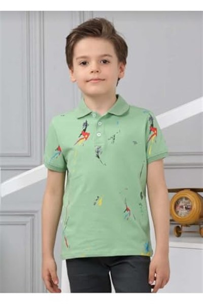 DEMOİSELLE ERKEK ÇOCUK POLO YAKA T-SHİRT YEŞİL 6-7 Yaş