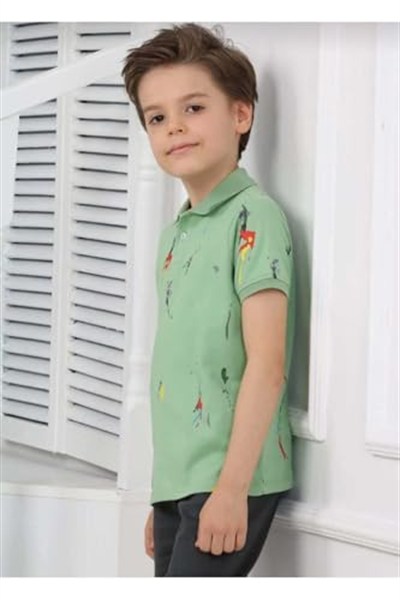 DEMOİSELLE ERKEK ÇOCUK POLO YAKA T-SHİRT YEŞİL 4-5 Yaş