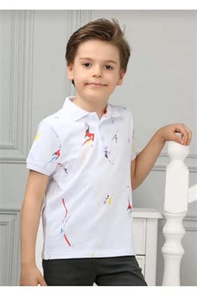 DEMOİSELLE ERKEK ÇOCUK POLO YAKA T-SHİRT BEYAZ 9-10 Yaş