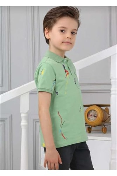 DEMOİSELLE ERKEK ÇOCUK POLO YAKA T-SHİRT YEŞİL 6-7 Yaş