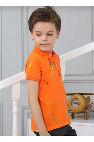DEMOİSELLE ERKEK ÇOCUK POLO YAKA T-SHİRT TURUNCU 8-9 Yaş