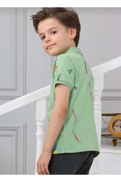 DEMOİSELLE ERKEK ÇOCUK POLO YAKA T-SHİRT YEŞİL 6-7 Yaş