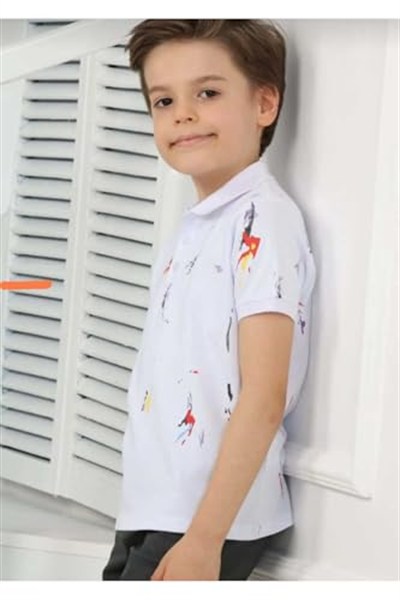 DEMOİSELLE ERKEK ÇOCUK POLO YAKA T-SHİRT BEYAZ 9-10 Yaş