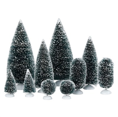 Department 56 Köyler için Aksesuarlar Çanta-O-Frosted Topiaries Ağacı