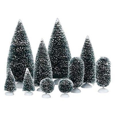 Department 56 Köyler için Aksesuarlar Çanta-O-Frosted Topiaries Ağacı