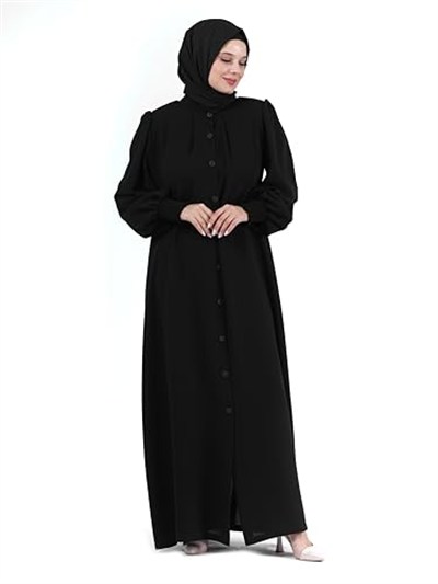 DERİN 24353-24 SİYAH HAKİM YAKA ÖNDEN DÜĞMELİ