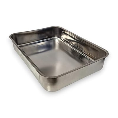 Derin Fırın Tepsisi Yoğurt Mayalama Paslanmaz Çelik Çok Amaçlı Dikdörtgen Metal Tava Saklama Kabı (36,5x26,5x6,5 cm, 304 (18/10) Kalite, Makinede Yıkanabilir, Gıdaya Uygun, Kolay Temizlenebilir)