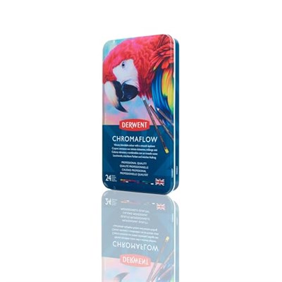 Derwent Chromaflow renkli kalem, 24lü set, metal kutuda, 3,5 mm uç kalınlığı, yumuşak dokulu karıştırılabilir, çizim, boyama ve  - Seçenekler: 24 Farben, 12 Adet (1li Paket), 100 stück (1er Pack)...