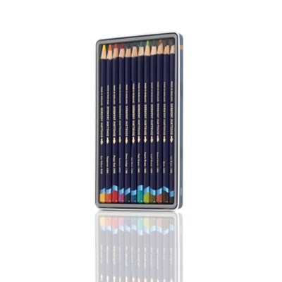 Derwent Inktense Serisi Mürekkep Bazlı Suluboya Kalem Seti - 12 Renk Metal Kutulu