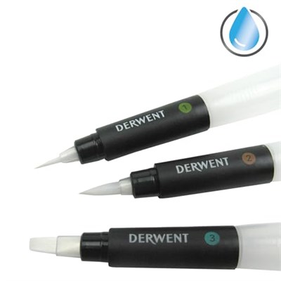 Derwent Su Hazneli Fırça Seti No: 1 - 2 - 3