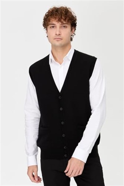 Desen Triko Erkek Vest 7879