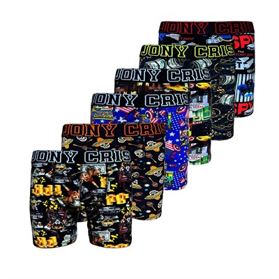 Desenli Boxer Erkek 6lı Erkek külot Don İç Giyim