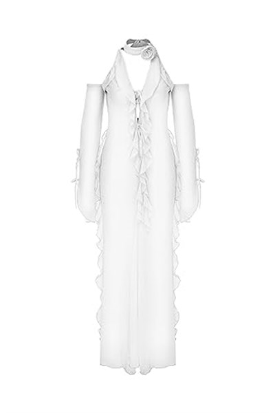 Desert Rose Collection White Tulle Pareo