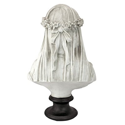 Design Toscano Örtülü bakire büstü, ölçüler: 22,8 cm x15,2 cm x35,5 cm