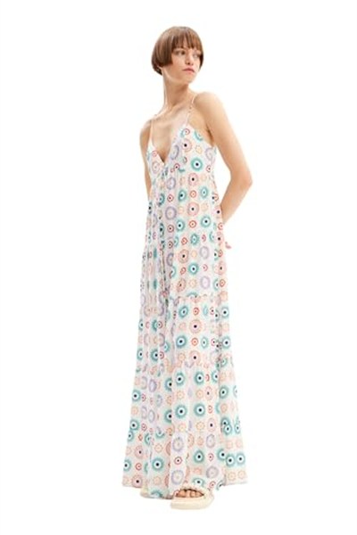 Desigual Desenli Uzun Elbise, 5003152501