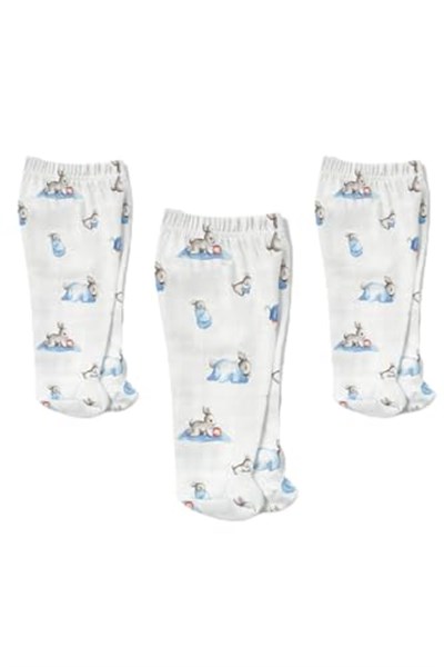 DEUX LAPINS% 100 Pamuk Müslin Patikli Alt 3’lü Set – Bébé Lapin YNDGNALT-1019
