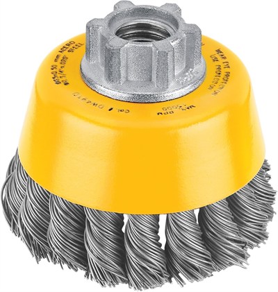 Dewalt 3-In. Carbon Steel Knotted Wire Cup Brush -DW4910
