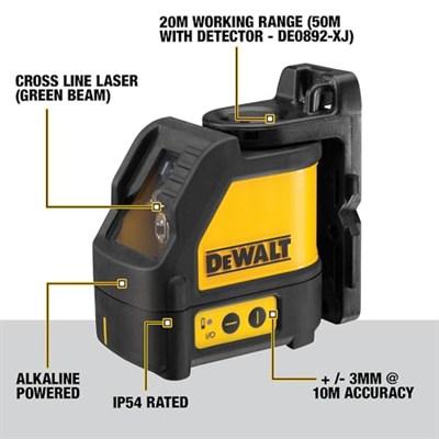 Dewalt DW088CG-XJ DIKEY VE YATAY ÇIZGI LAZER