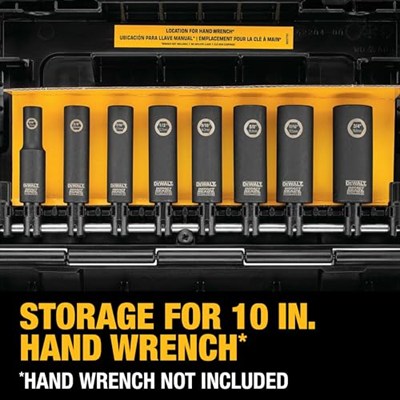 DEWALT DW22838 Darbe Anahtarı Seti, 3/8 İnç, 10 Parça, SAE