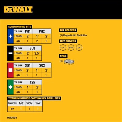 DeWALT DW2503 Rapid Kuchendosen-Set, 20