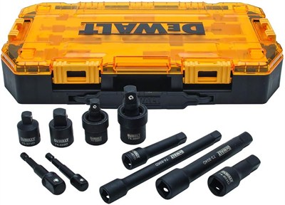 DEWALT Impact Driver Socket Adapter Set, 10-Piece 3/8