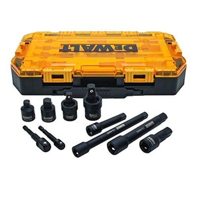 DEWALT Impact Driver Socket Adapter Set, 10-Piece 3/8