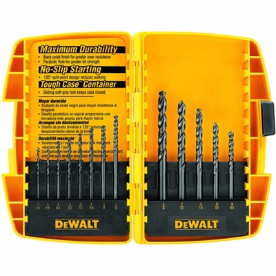 DEWALT Pilot Noktalı Siyah Oksit Matkap Ucu Seti, 13 Parça (DW1163)