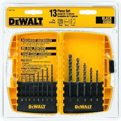 DEWALT Pilot Noktalı Siyah Oksit Matkap Ucu Seti, 13 Parça (DW1163)