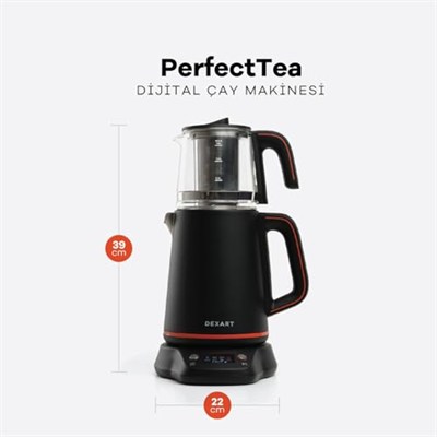 Dexart DX-1321-BL PerfectTea Dijital Çay Makinesi, Siyah
