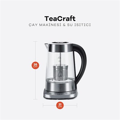 Dexart WK-0816G TeaCraft Çay Makinesi ve Su Isıtıcı, Metalik