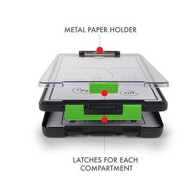 Dexas Clearview Clipcase Dry Erase Sıkıştırma Tahtası, 34 x 24 cm, Yeşil