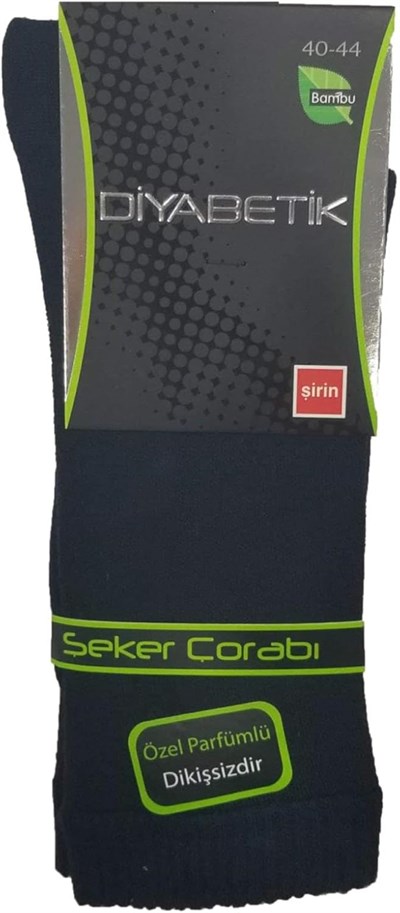 Diabetik (şeker) 3 Adet Bambu Erkek Çorap -