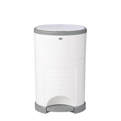 Diaper Dekor EKO Classic Bebek Bezi Kovası, Beyaz | SADECE Çevre Dostu Bebek Bezi Kovası%70 Geri Dönüştürülmüş Malzemelerden Yapılmıştır | Eller Serbest: Adım Bırakma - Tamamlandı | Uygun Maliyetli